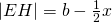 |EH|=b-\frac{1}{2}x